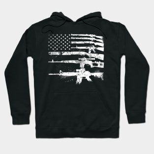 Patriotic Gun Rights 2Nd Amendment Ar15 American Flag Hoodie